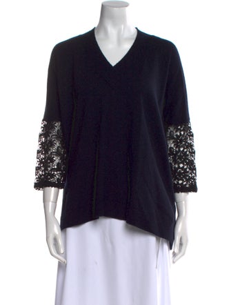 Claudie Pierlot Silk V-Neck Sweater