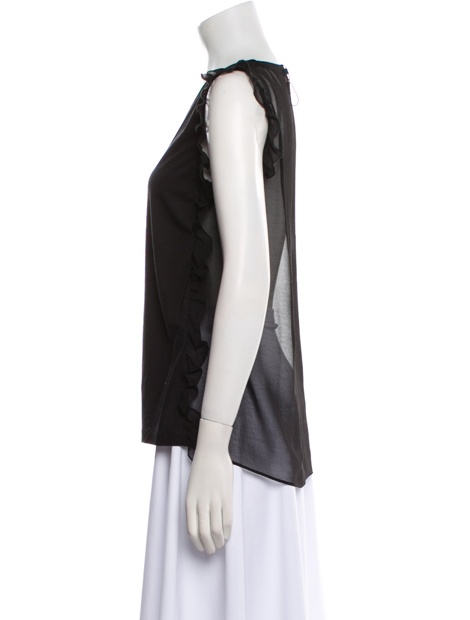 Claudie Pierlot Silk Scoop Neck Top