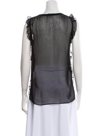 Claudie Pierlot Silk Scoop Neck Top