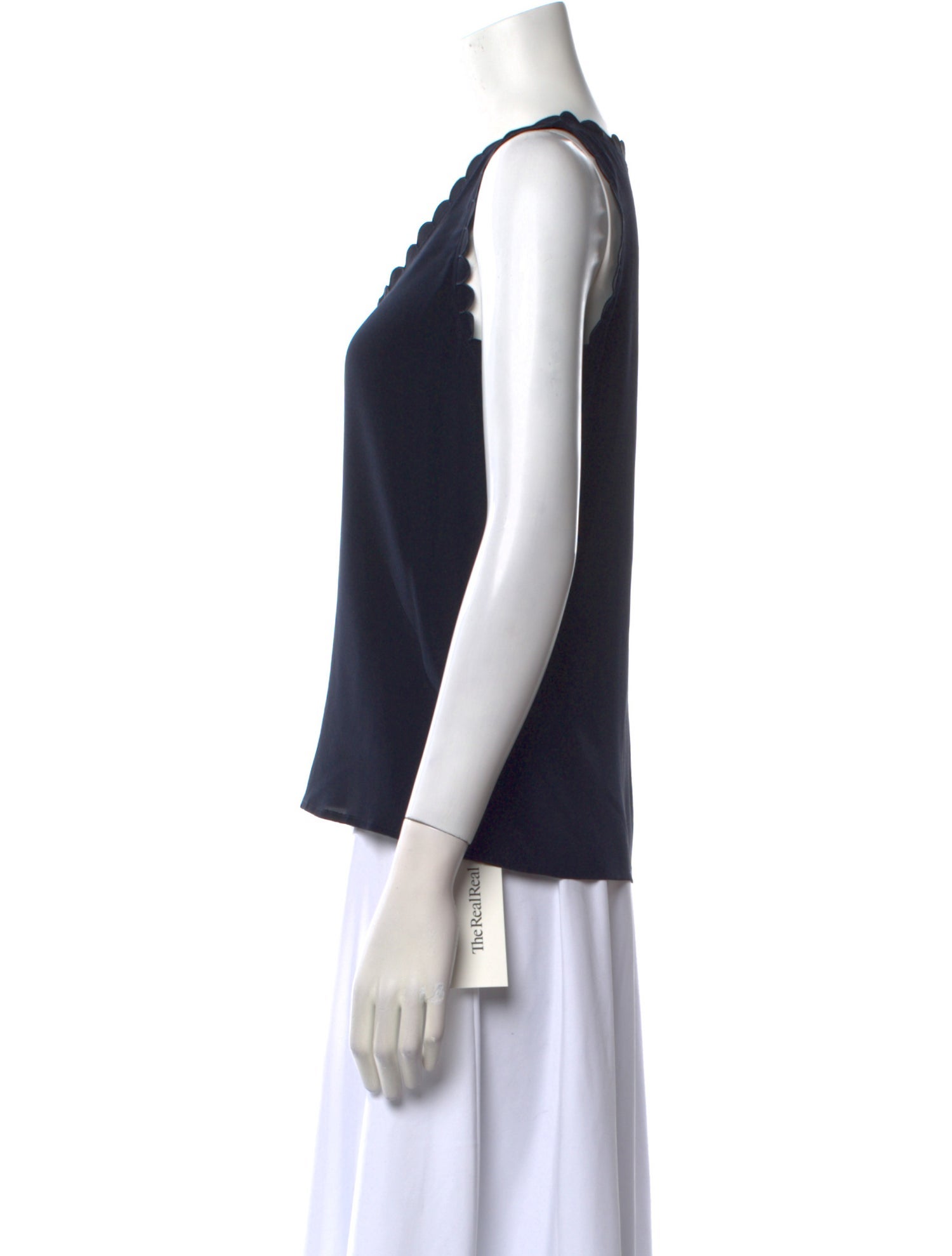 Claudie Pierlot Silk Scoop Neck Top