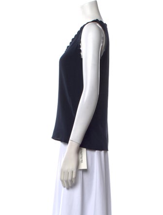 Claudie Pierlot Silk Scoop Neck Top