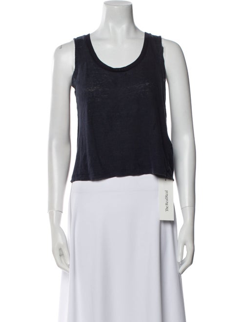 Claudie Pierlot Linen Scoop Neck Top
