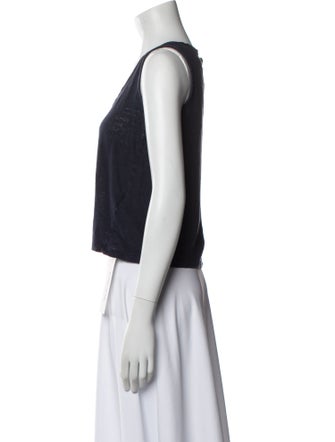Claudie Pierlot Linen Scoop Neck Top