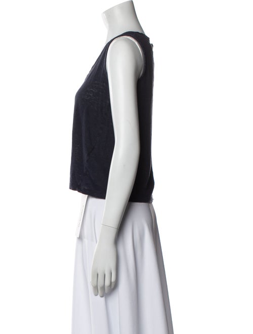 Claudie Pierlot Linen Scoop Neck Top