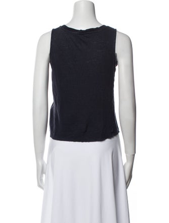 Claudie Pierlot Linen Scoop Neck Top