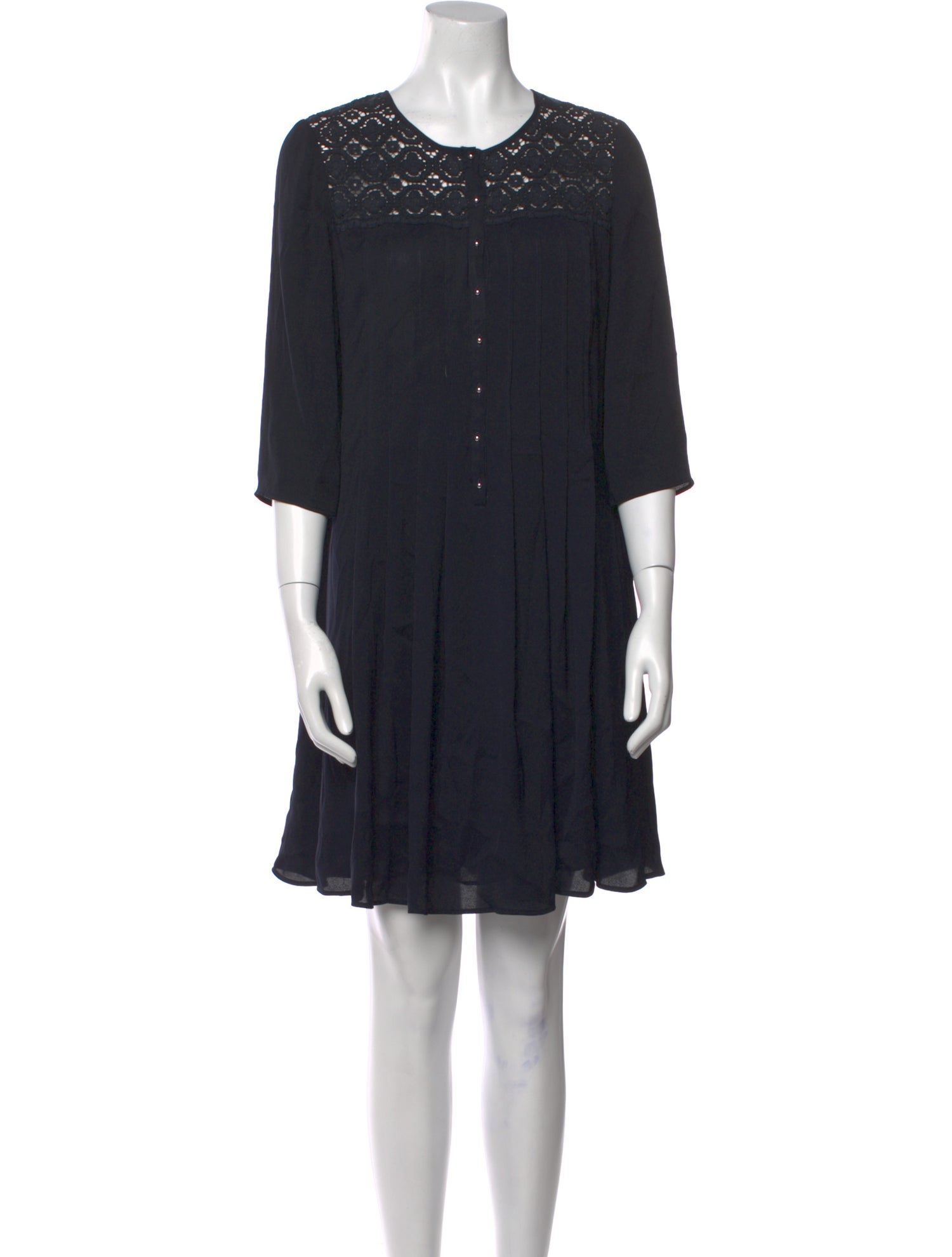 Claudie Pierlot Scoop Neck Mini Dress