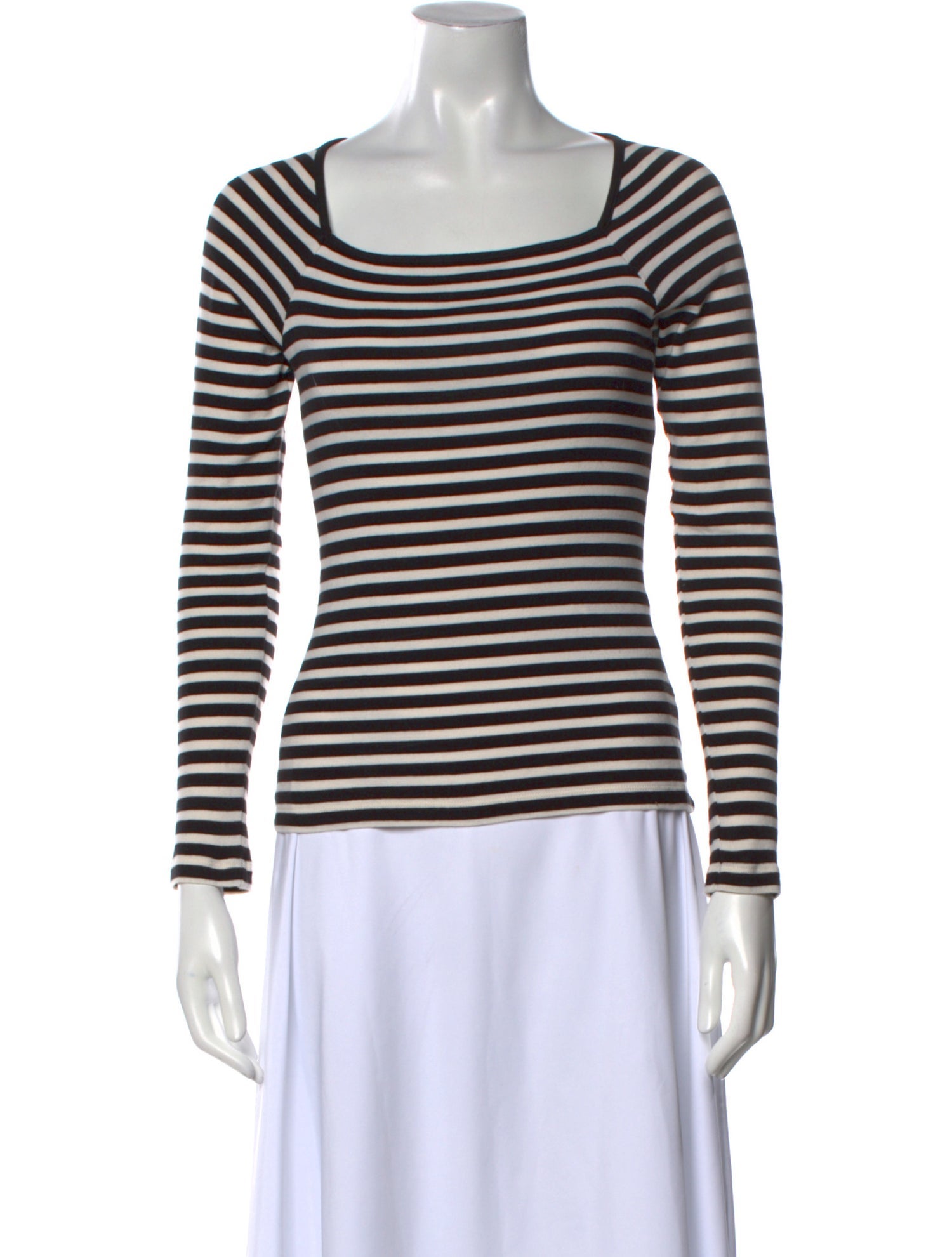 Claudie Pierlot Striped Square Neckline Top