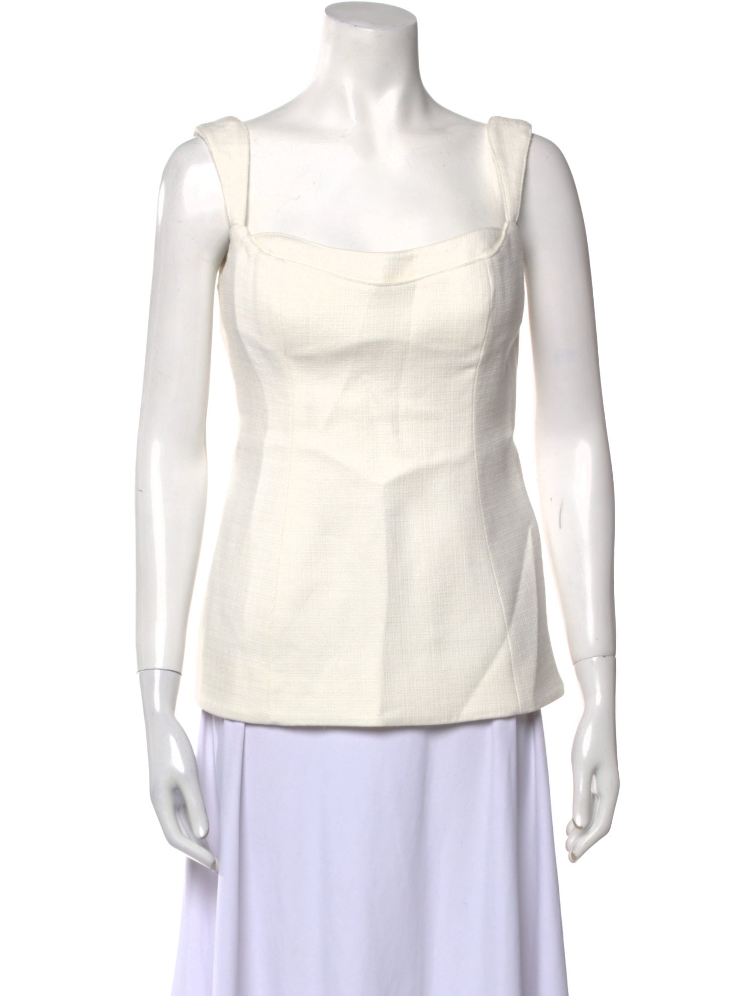 CLEA Square Neckline Sleeveless Top