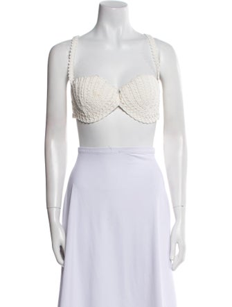 CLEA Square Neckline Sleeveless Crop Top