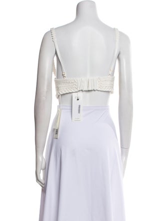 CLEA Square Neckline Sleeveless Crop Top