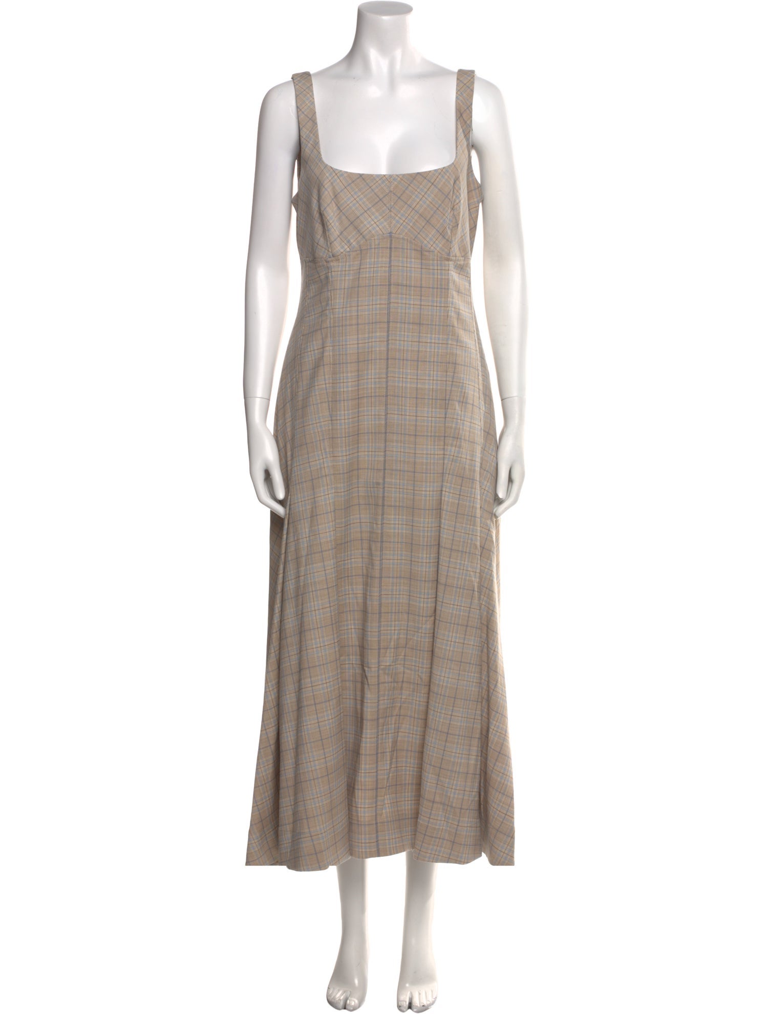 CLEA Plaid Print Long Dress w/ Tags