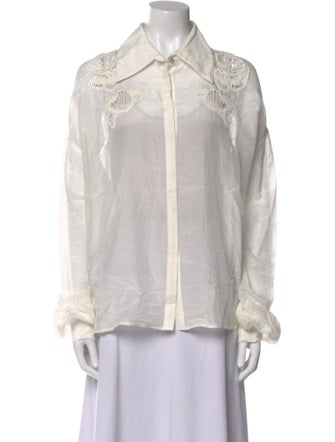 CLEA Long Sleeve Button-Up Top