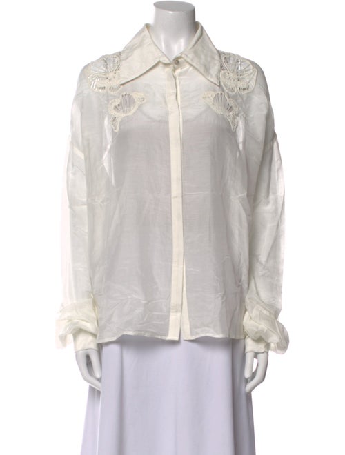 CLEA Long Sleeve Button-Up Top