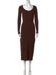 CLEA Scoop Neck Long Dress