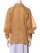 CLEA Three-Quarter Sleeve Button-Up Top