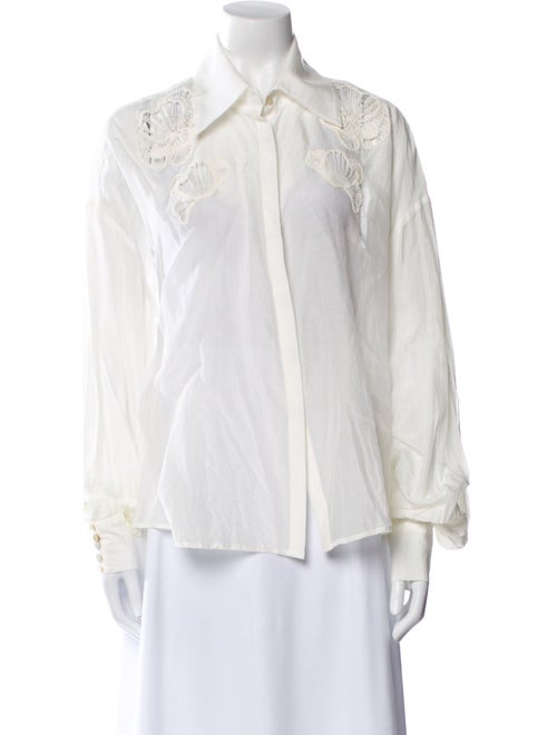 CLEA Long Sleeve Button-Up Top