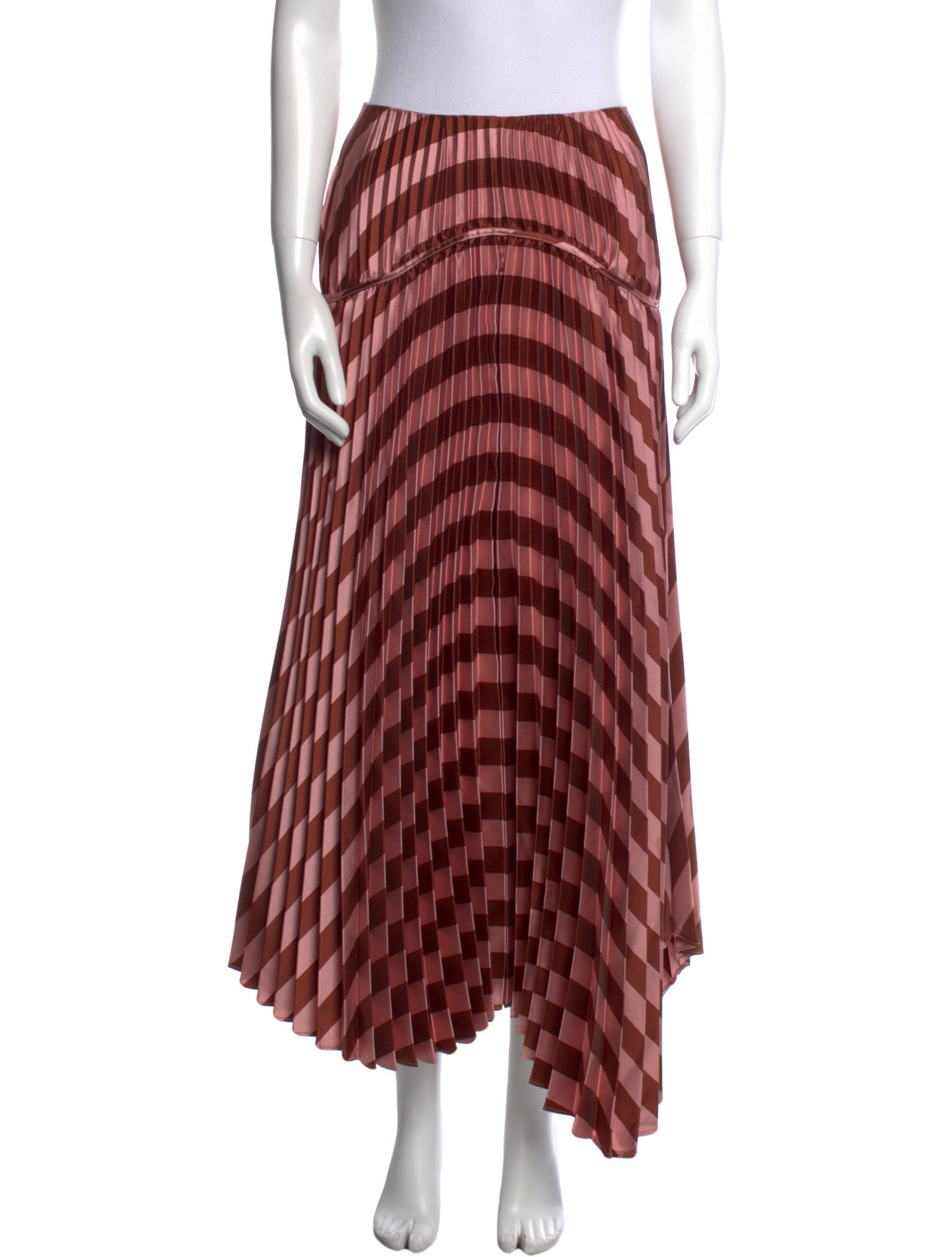 CLEA Striped Midi Length Skirt