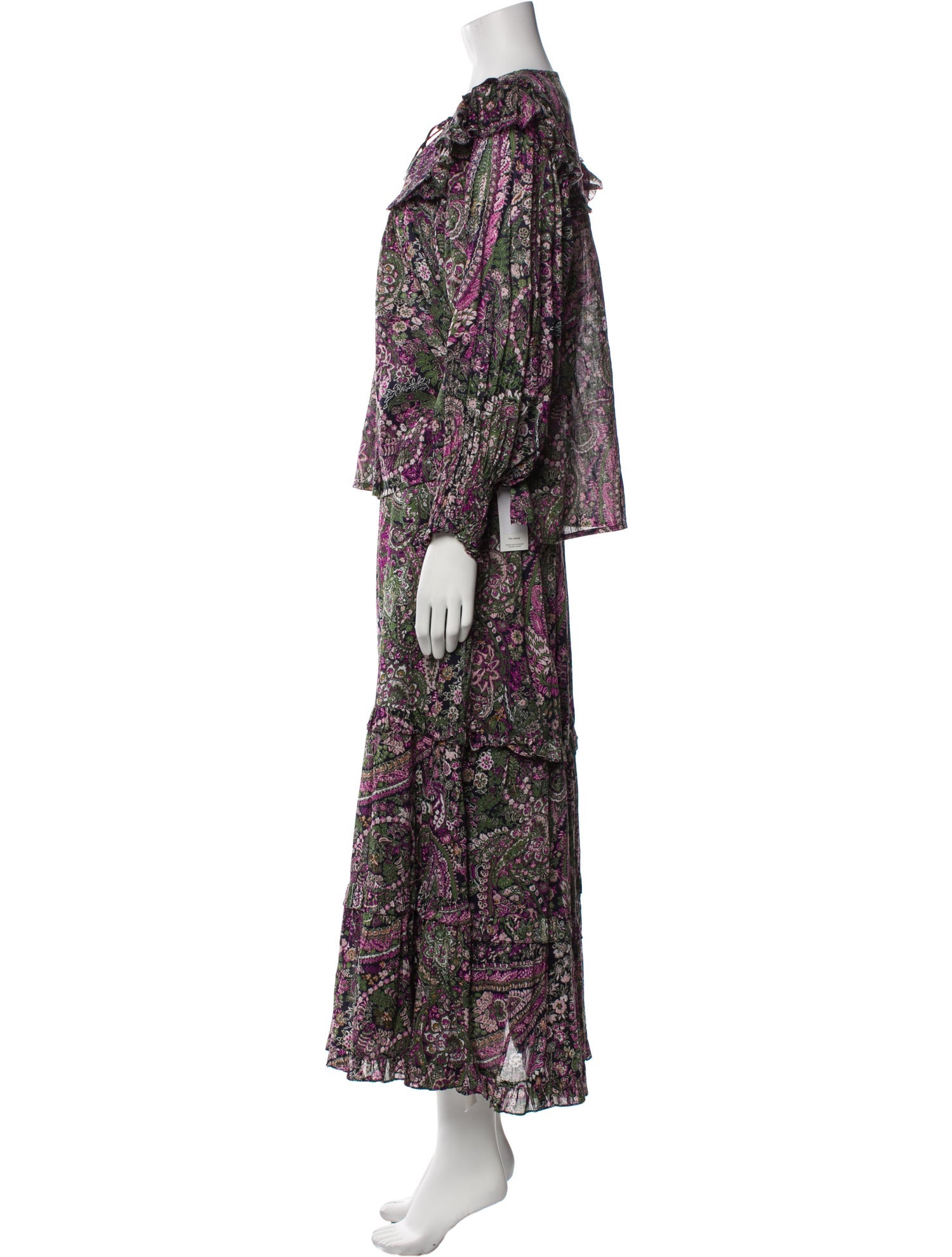 Cleobella Printed Raw-Edge Trim Skirt Set