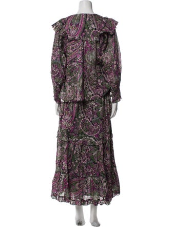 Cleobella Printed Raw-Edge Trim Skirt Set