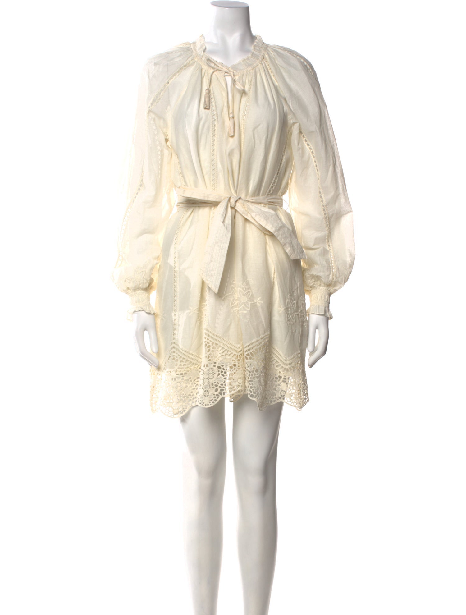 Cleobella Tie Neck Mini Dress