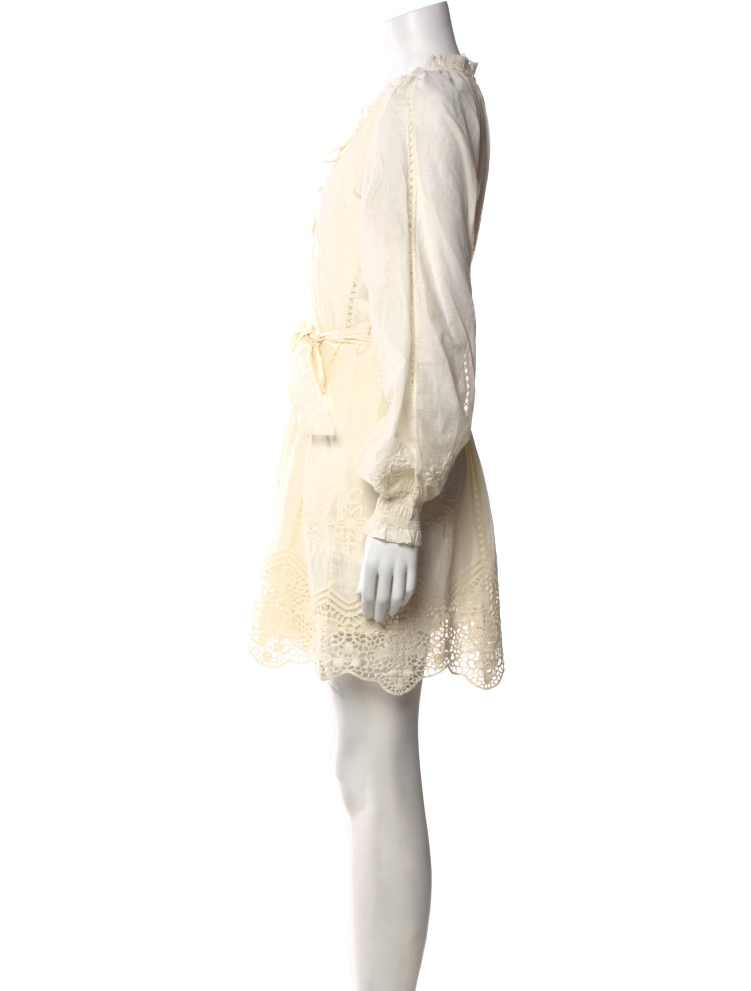 Cleobella Tie Neck Mini Dress