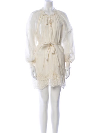 Cleobella Tie Neck Mini Dress