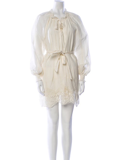 Cleobella Tie Neck Mini Dress