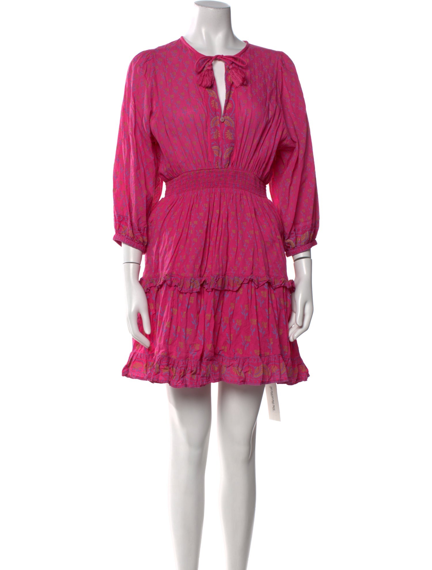 Cleobella Tie Neck Mini Dress