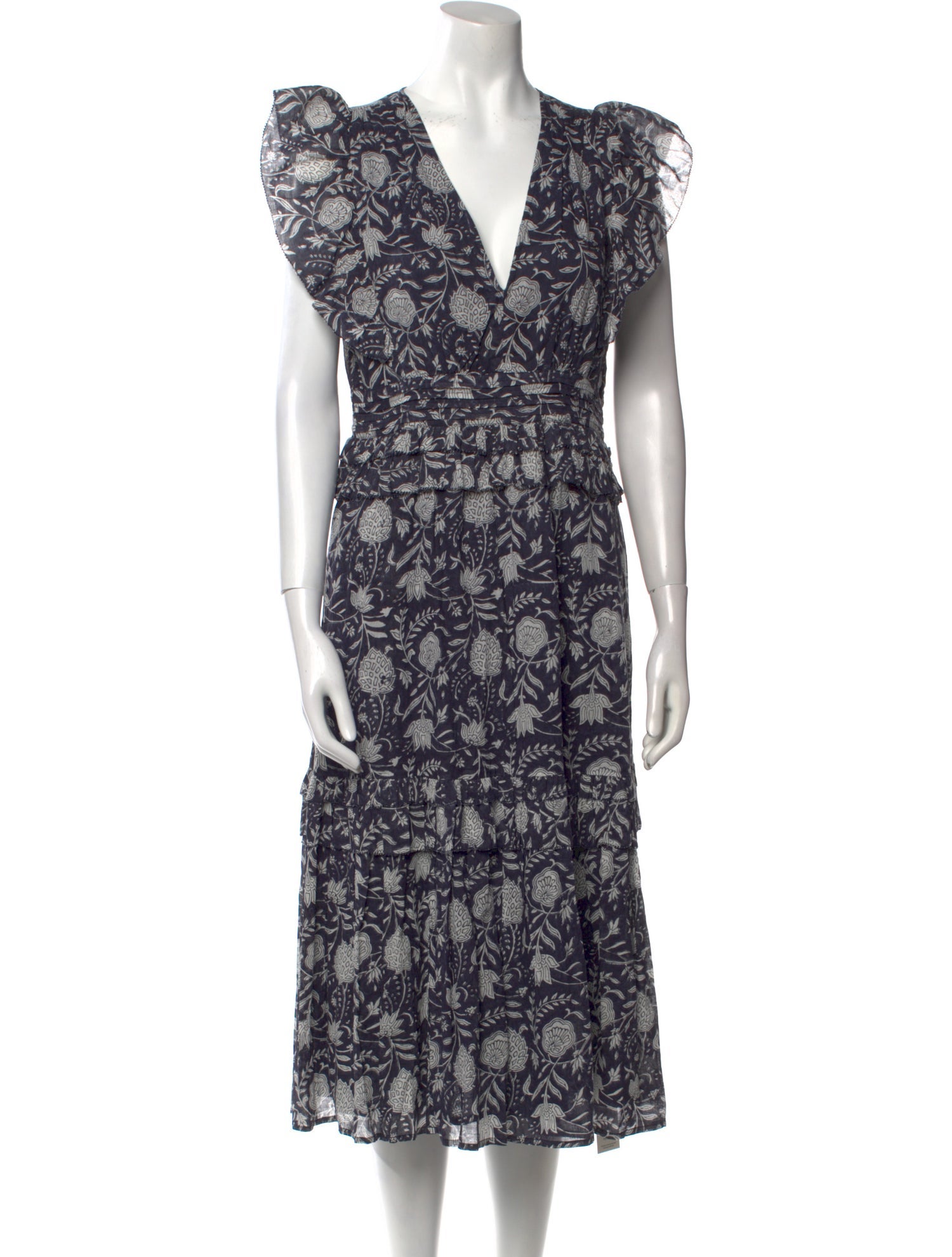 Cleobella Floral Print Midi Length Dress