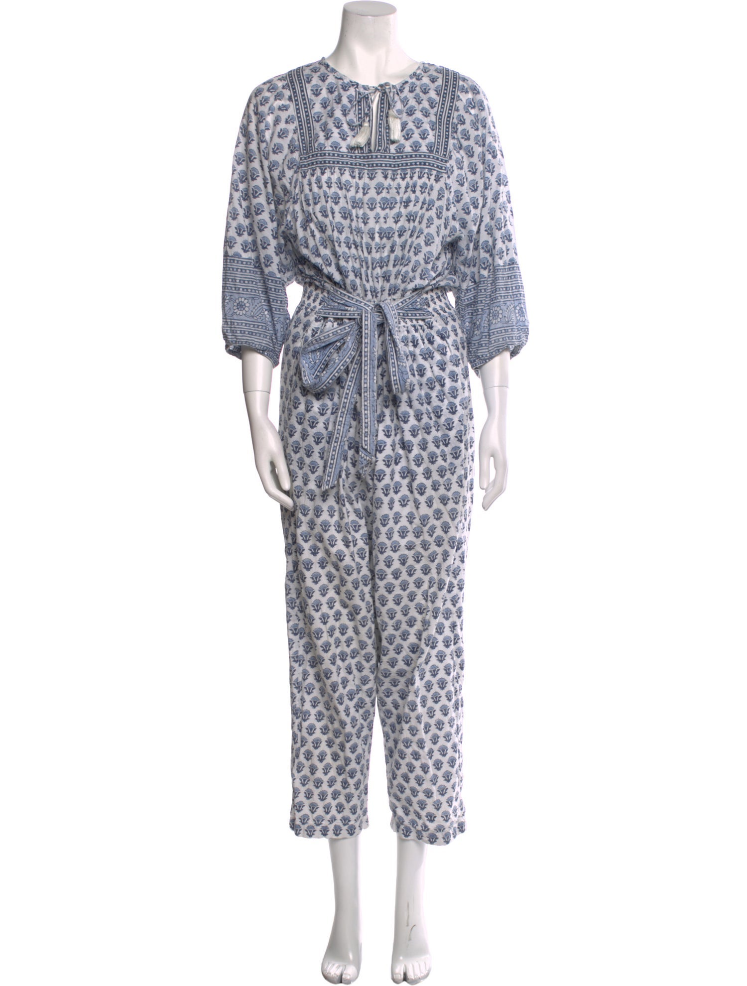 Cleobella Printed Tie Neck Jumpsuit