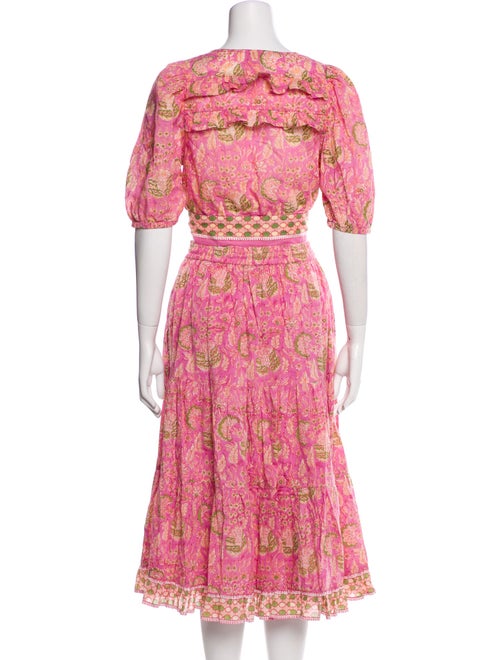 Cleobella Floral Print Ruffle Embellishment Skirt Set