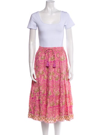 Cleobella Floral Print Ruffle Embellishment Skirt Set