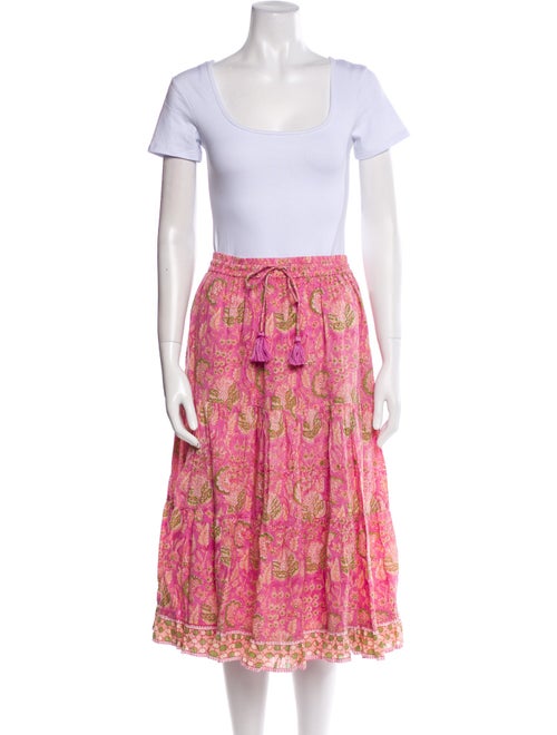 Cleobella Floral Print Ruffle Embellishment Skirt Set