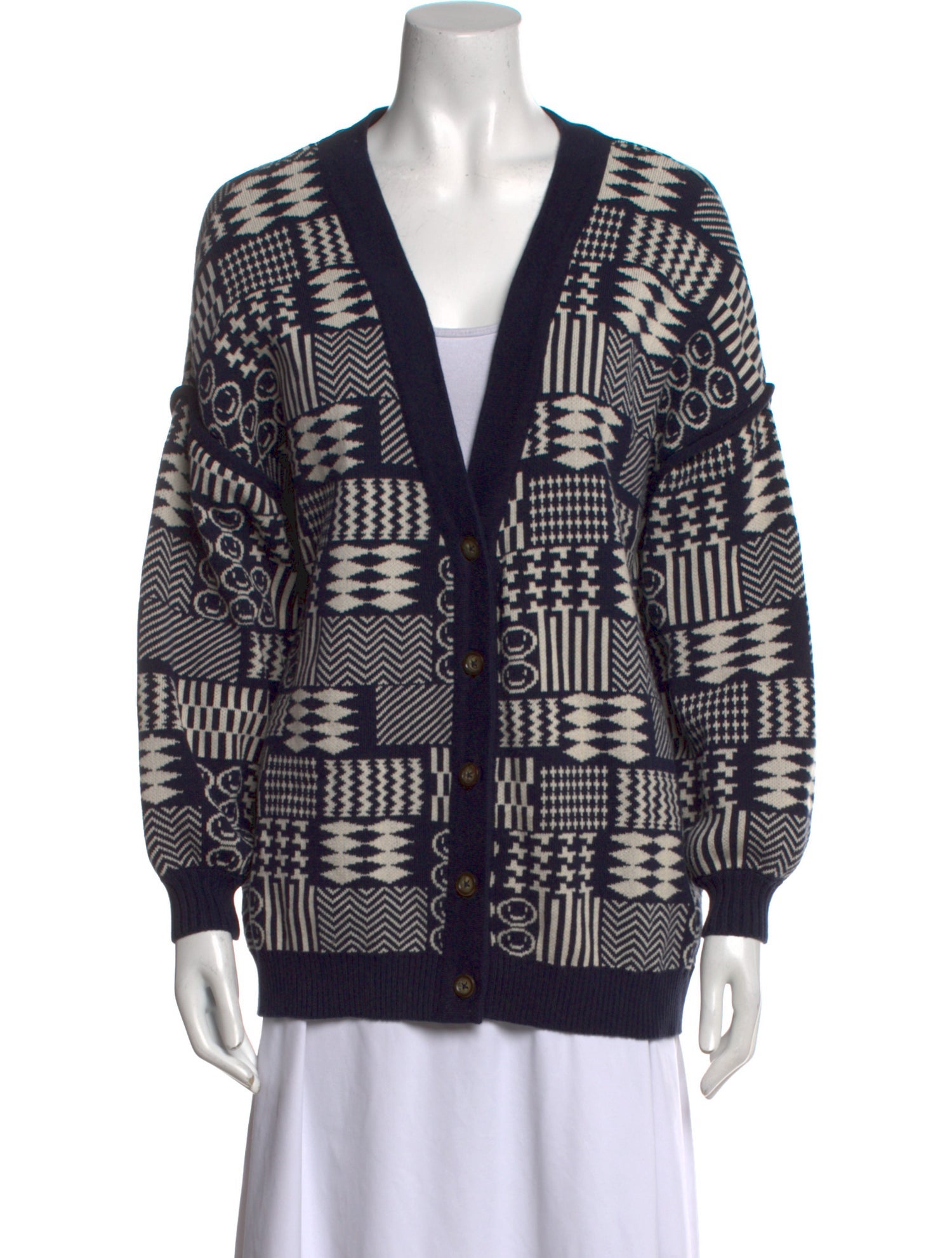 Cleobella Printed V-Neck Sweater