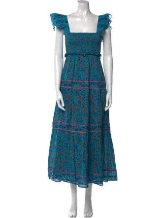 Cleobella Floral Print Midi Length Dress