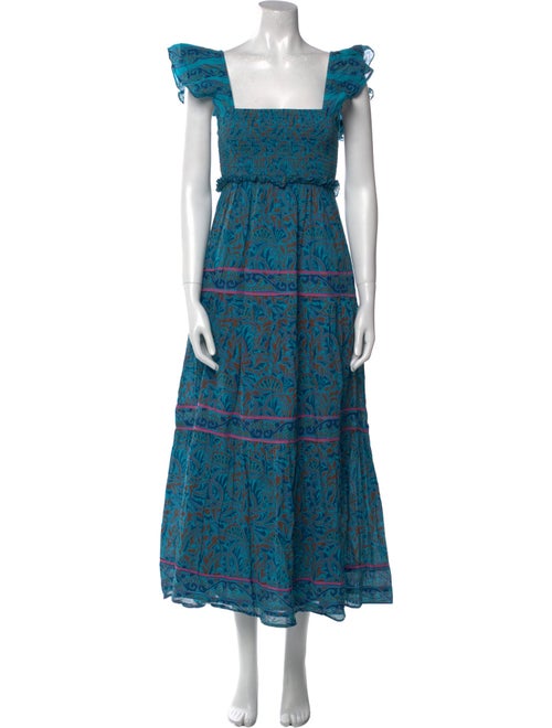 Cleobella Floral Print Midi Length Dress