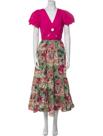 Cleobella Printed Keyhole Accent Skirt Set