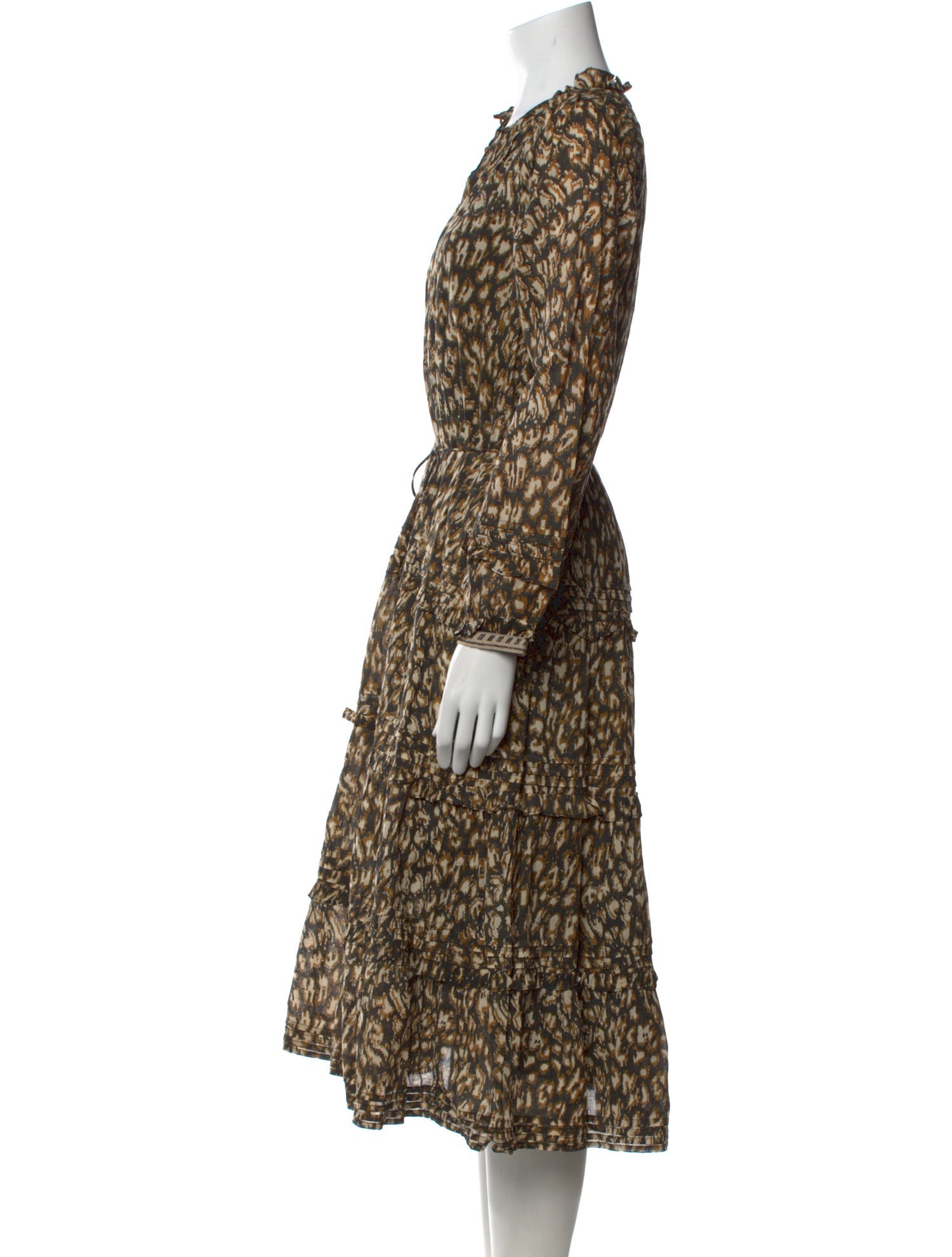 Cleobella Animal Print Midi Length Dress