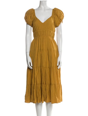 Cleobella V-Neck Midi Length Dress