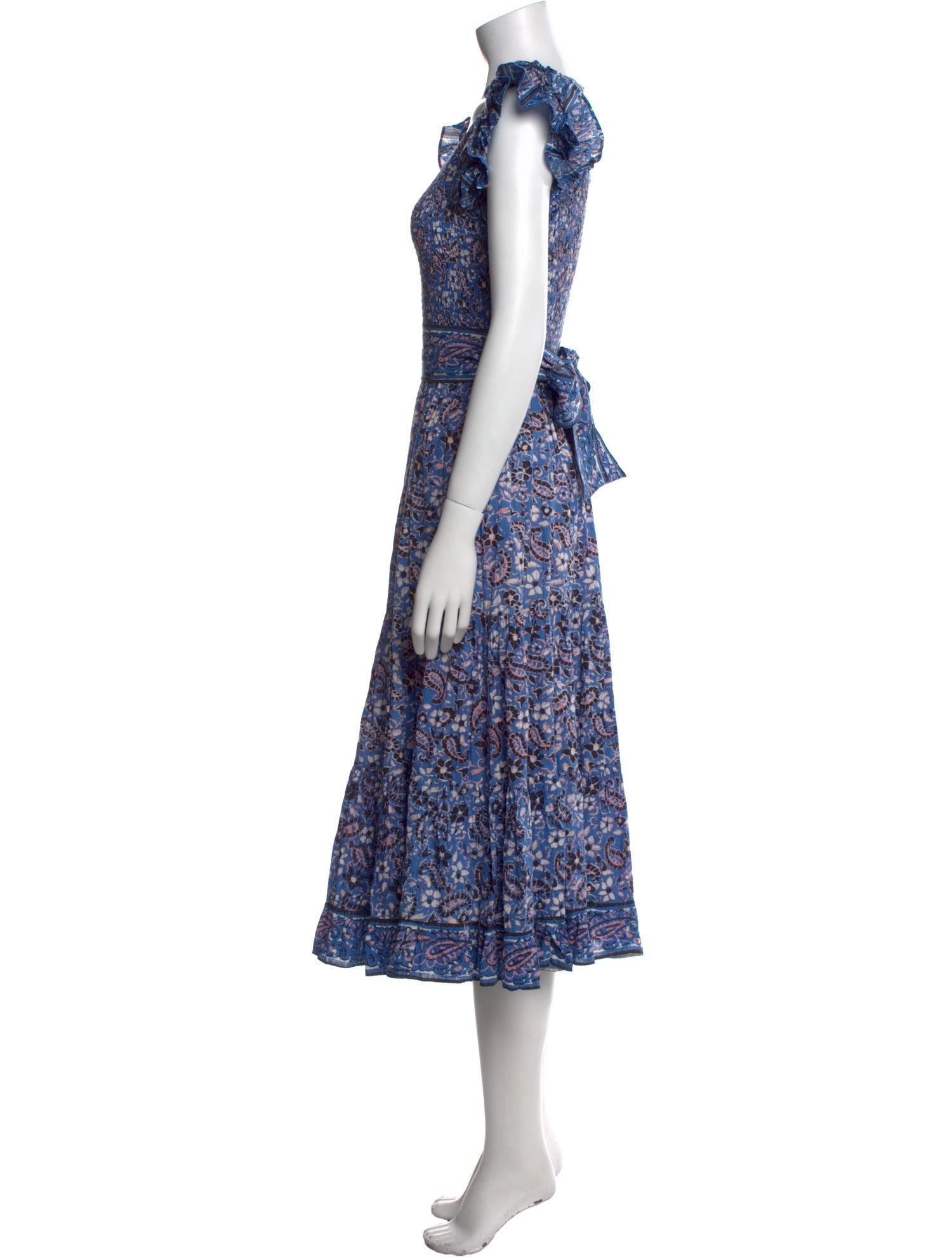 Cleobella Floral Print Midi Length Dress