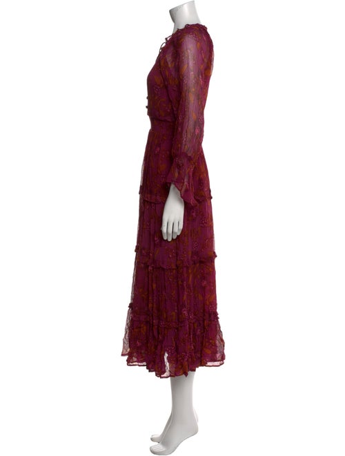 Cleobella Floral Print Midi Length Dress