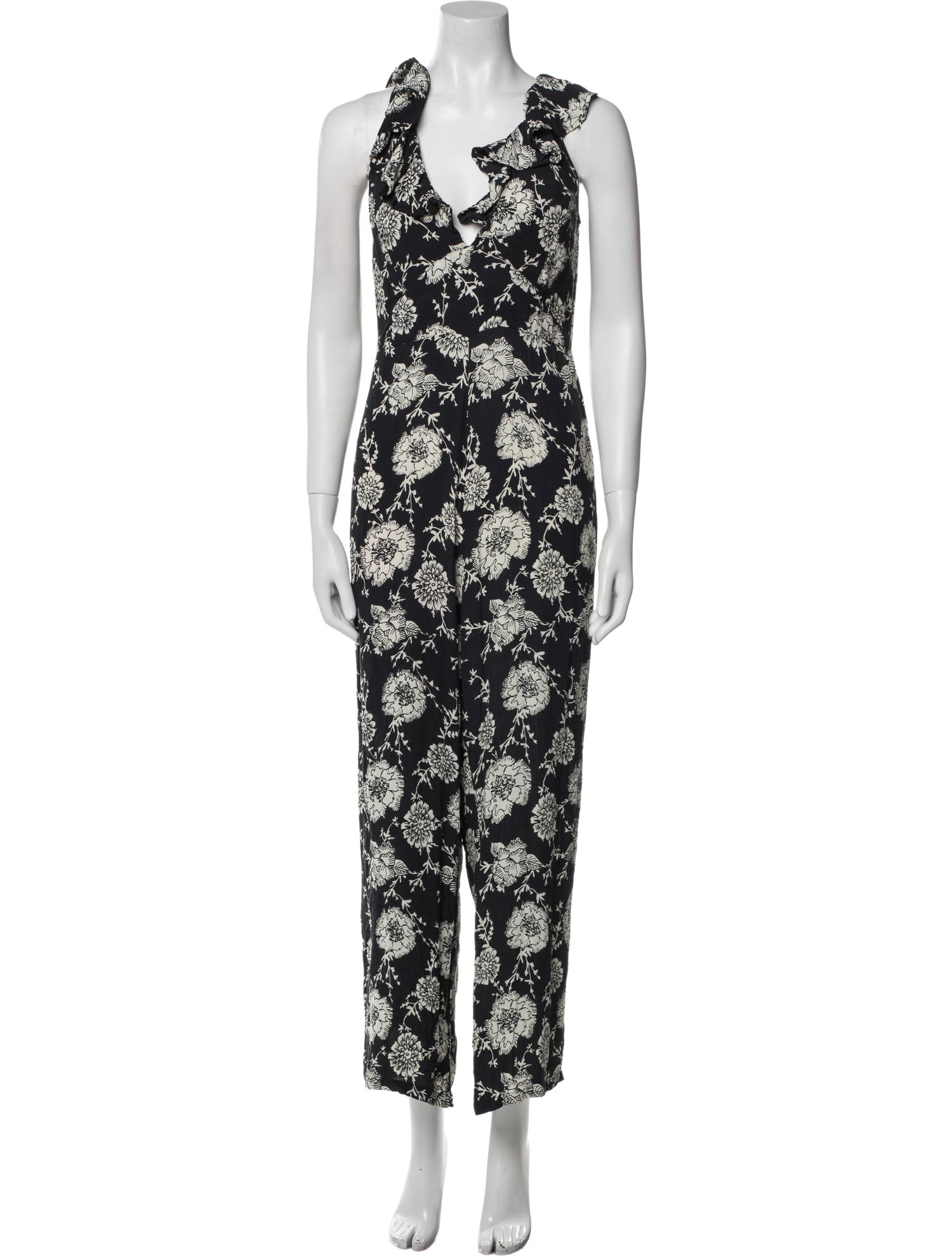 Cleobella Floral Print V-Neck Jumpsuit