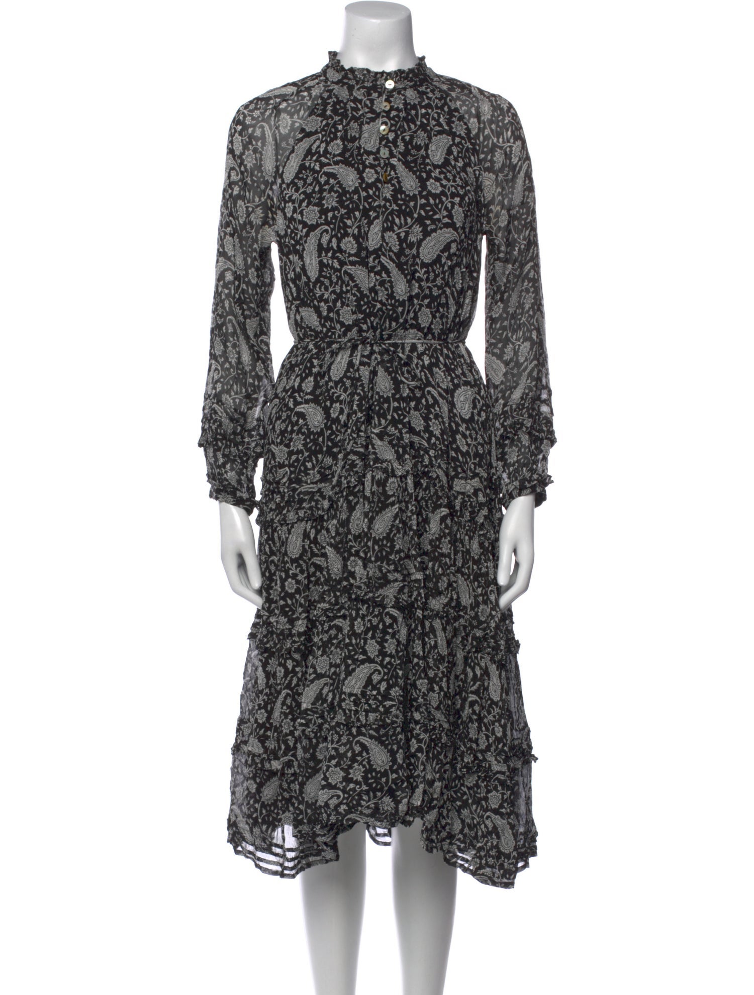 Cleobella Floral Print Midi Length Dress