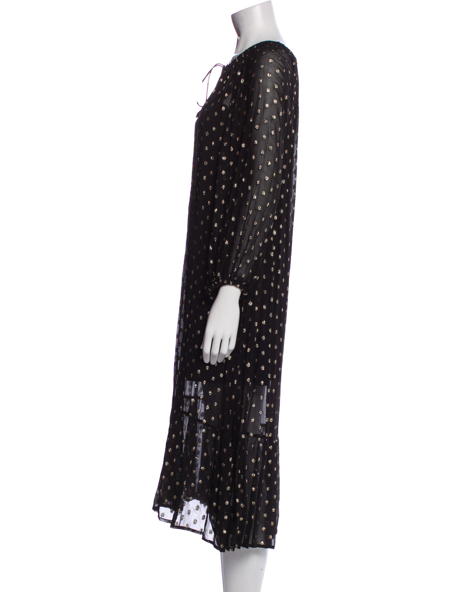 Cleobella Polka Dot Print Midi Length Dress