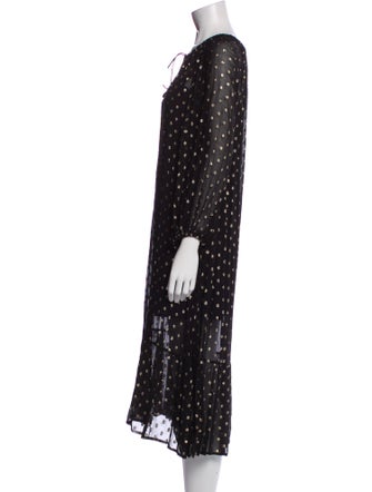 Cleobella Polka Dot Print Midi Length Dress