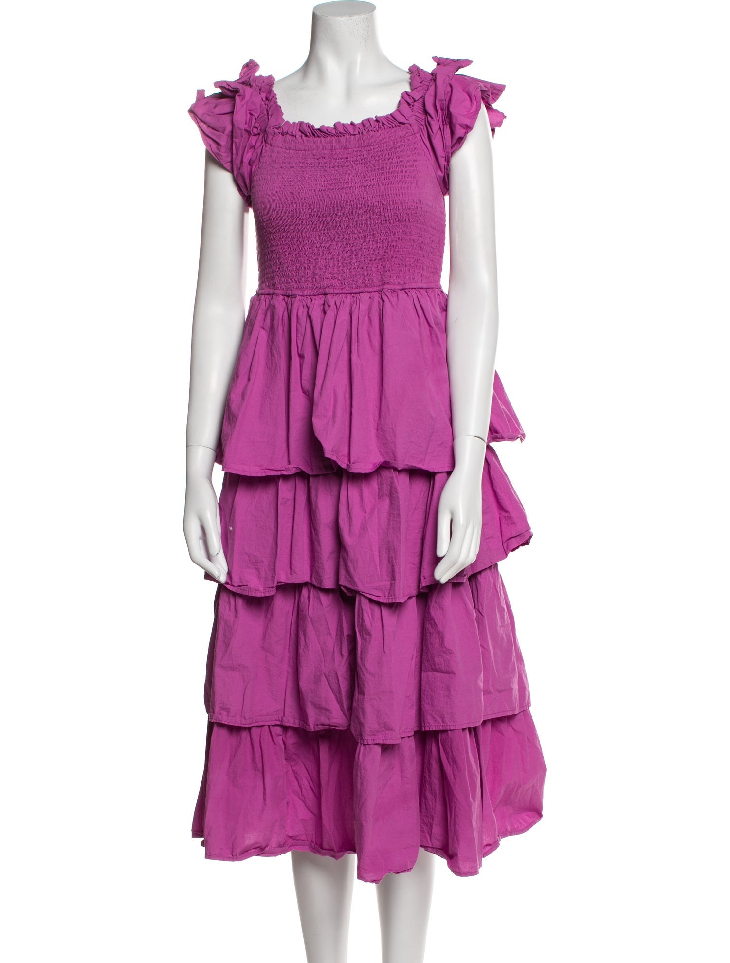 Cleobella Square Neckline Midi Length Dress