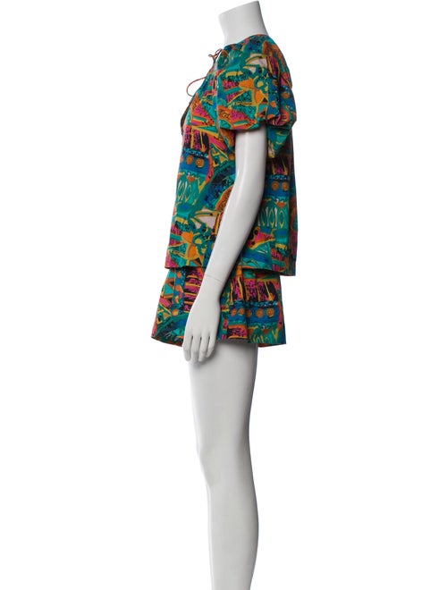 Cleobella Printed Ruffle Embellishment Short Set