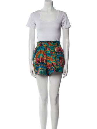 Cleobella Printed Ruffle Embellishment Short Set