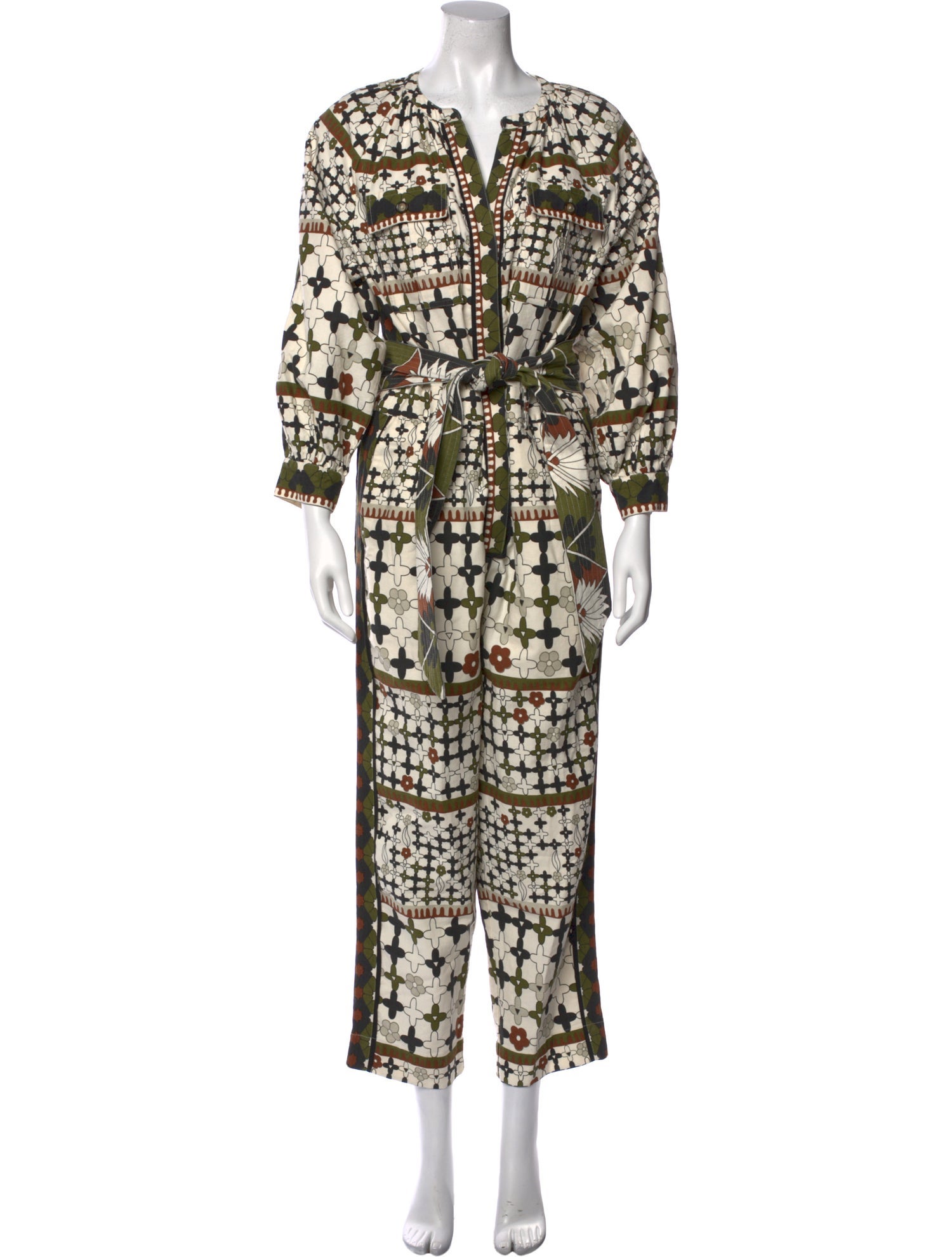 Cleobella Floral Print V-Neck Jumpsuit