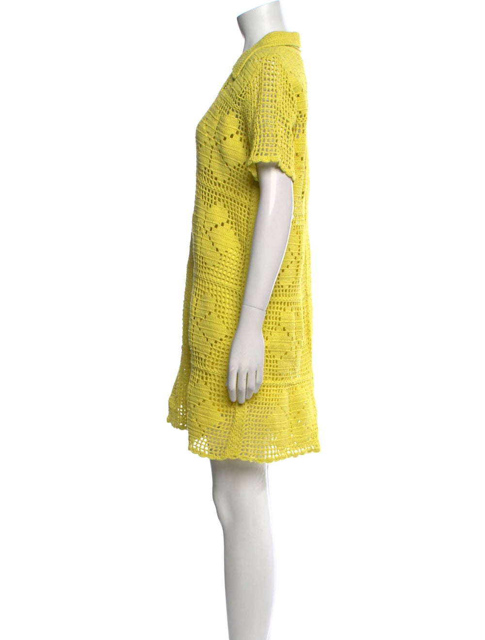 Cleobella Shift Dress Yellow Patterned Short Slee… - image 2